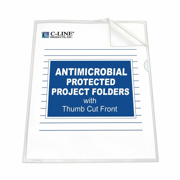 C-Line Products Project Folders, Antimicrobial, Clear, PK25 62137